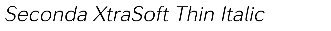 Seconda XtraSoft Thin Italic